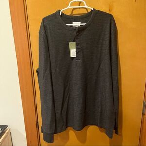 Goodfellow men’s gray Henley xxl button up new nwt